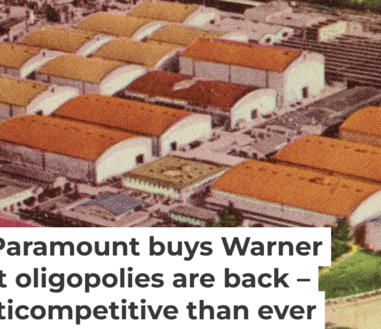 Warner Bros. was one of five studios that joined forces with Wall Street investors to gobble up independent theaters and movie producers in the 1920s. Nextrecord Archives/Getty Images